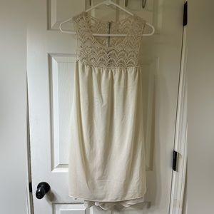 Worn once beige/cream dress. Size S